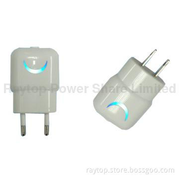 EU Plug USB Mobile Phone Charger,5V,1000mA, CE and SAA approved